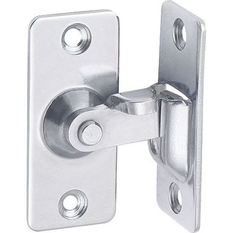 Pestillo de puerta de 90 grados, pestillo de bloqueo angular de seguridad de acero inoxidable para puertas correderas/abatibles, níquel satinado (1/4)