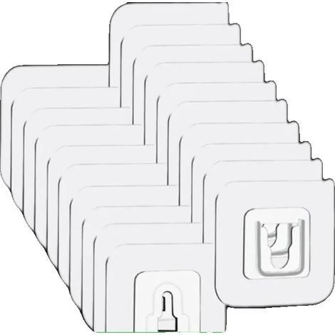 Ganchos adhesivos de pared, de alta resistencia, diseño transparente, 40 pares (80 piezas) (1/2)