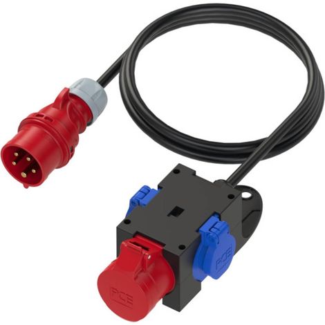 Répartiteur de courant CEE PCE 9430715 Répartiteur CEE 16A, 1.5 m H07RN-F 5G1,5 mm² IP44 (1/3)