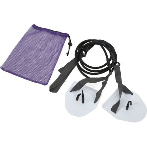 Bandes élastiques blanches de résistance pour l'entraînement de la force des bras en natation (1/5)