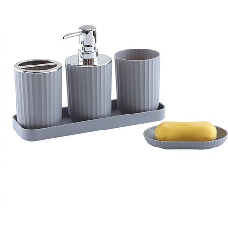 Ensemble daccessoires de salle de bain 5 pices avec pompe H (1/5)