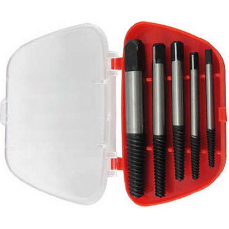 Extracteur de vis à tête carrée, filetage dentelé, 5 pièces, outils pour retirer les vis cassées et endommagées (1/5)