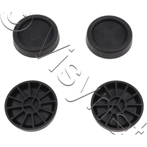 PIEDS ANTI-VIBRATION EN CAOUTCHOUC ANTIDERAPANT-NOIR - 656167 - MELICONI (1/3)
