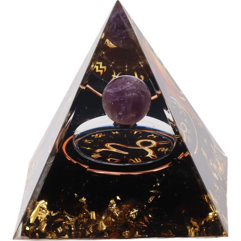 Pyramide Orgonite 5cm pour Énergie Positive, Méditation et Équilibre des Chakras - Générateur d'Énergie Zodiac Capricorne (1/5)