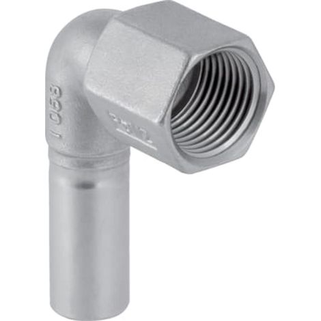 Geberit Mapress Acero inoxidable Codo de transición 90° con rosca hembra y extremo de inserción, 33203