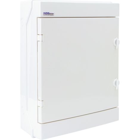 Coffret électrique en saillie porte blanche étanche 24 modules (2 x 12) IP65 NEO Elektroplast (1/3)