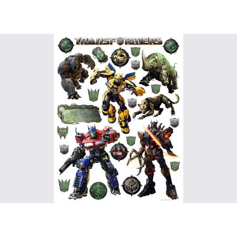 Stickers Bumblebee, Optimus Prime et Decepticons - 1 planche 65 x 85 cm (1/5)