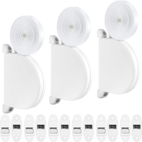 3 pièces Enrouleur de Sangle pour Volet Roulant Pivotant Enrouleur de Sangle en Saillie avec Système de Charnière Inclure 5 m Sangle de 6 pièces (1/4)