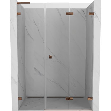 Mexen Lunar-F L Falttür rechts 135 cm, transparent, Roségold - 836SL-135-050-60-00-P (1/5)