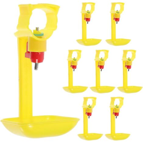 8 Tasses D’Eau Automatiques pour Poulets et Cailles, Distributeur en PP, Remplissage Facile, pour Ferme Avicole et Usage Domestique