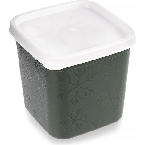 Recipiente para alimentos con tapa, verde, 380 ml