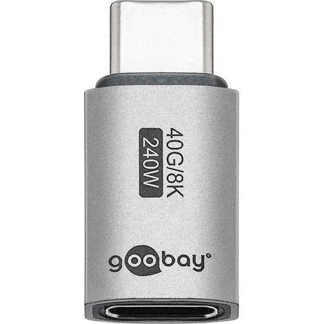 74447 Goobay Adaptateur USB-C Mâle vers USB-C Femelle - Adaptateur USB-C Mâle vers USB-C Femelle