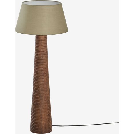 Lampe sur pied en bois de manguier Malva SKLUM ↑70 cm