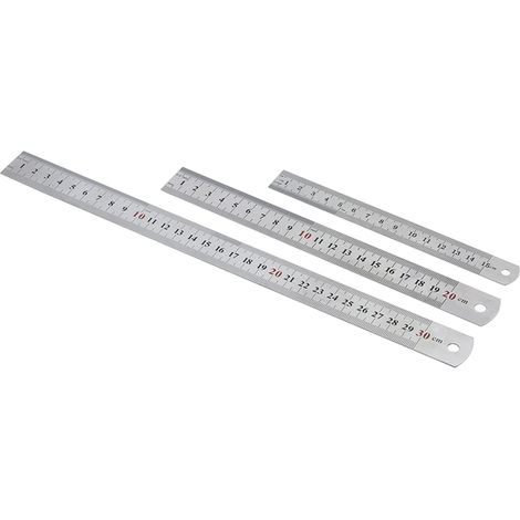 Set de 3 règles en acier SINTRON Tools 207909, 15/20/30 cm (1/5)