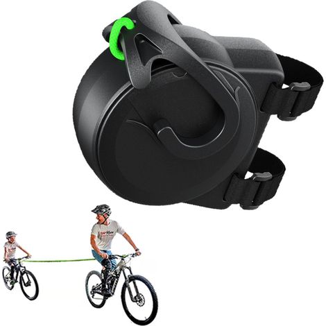 Corde de Remorquage pour Vélo - 1 Pièce, Noir, Sangles de Traction Elastique, Adapté à Toutes Les Selles de Vélo, comme Les Vélos de Ville, Les VTT et Les Vélos pour Enfants (1/5)