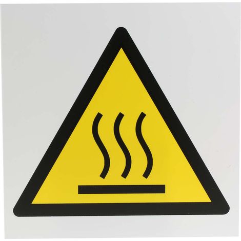 Panneau de danger, avec pictogramme : Danger, Surface chaude " " ( Prix pour 1 )