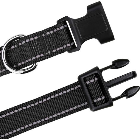 Collier pour chien Collier en nylon réfléchissant réglable classique pour chiens de taille moyenne