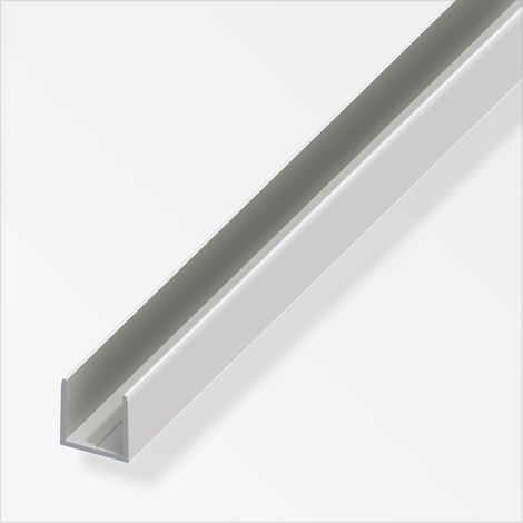 alfer U-Profil 20,9 x 18 x 1000 mm weiß Profil Aluminiumprofil U Schiene (1/2)