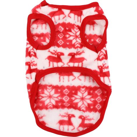 1 Pc Robe De Noël pour Animaux De Compagnie Manteau De Chien De Noël Tenue De pour Petit Chien Pull De Tenues De pour Le Chat Molleton Vêtements De (1/5)