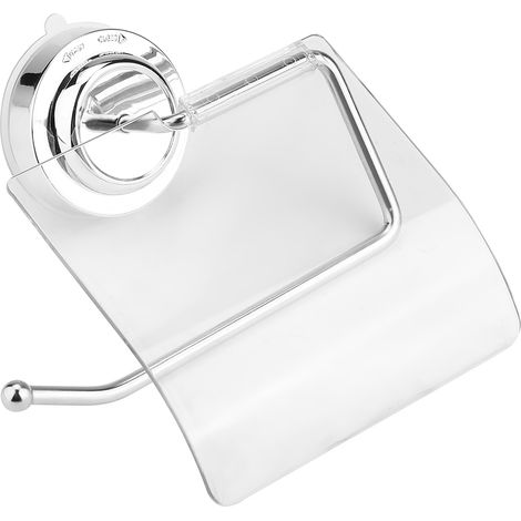 Toilettenpapierhalter mit Saugnapf und wasserdichtem Edelstahldeckel, 60 mm x 150 x 160 mm