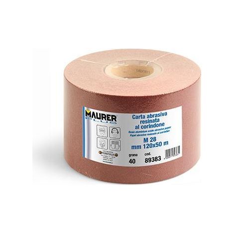 CARTA ABRASIVA ROTOLO MAURER PLUS M28 GR 80 120MM 50MT