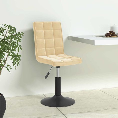Esszimmerstühle 6 Stk. Drehbar Creme Samt (1/5)