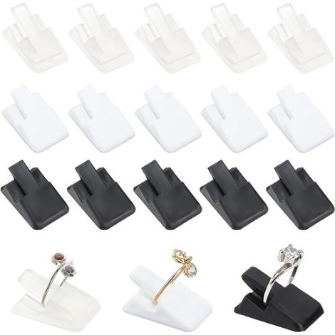 36pcs Présentoir à Bagues. 3 Couleurs Support bague Porte-bague en Plastique Presentoir Bijoux Support Petit Porte-bagues pour l'affichage de Bijoux. Spectacle. Vente au Détail (1/5)