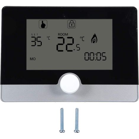 Thermostat Programmable Digital 7 Jours Intelligent avec Grand Écran Tactile pour Chauffage Mural (1/5)