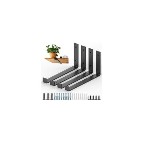Support d'étagère de bureau pour salon (lot de 4 pièces), 30 cm - Accessoires pour rideaux (1/4)