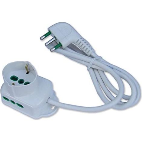 MULTIPRESA MINI 'TRIAX' -Multipresa Triax Italo/Tedesca 2P+T 16A DF 807348