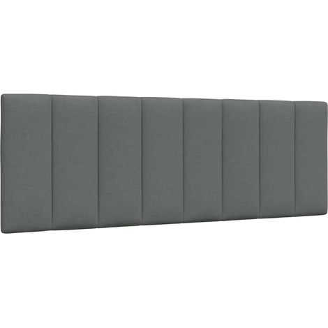 vidaXL Coussin de tête de lit Hanko gris foncé 140 cm tissu