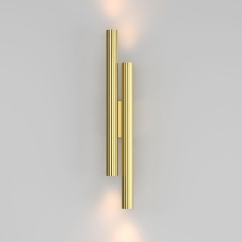 [NEUWERTIG] B-Ware Maytoni Calipso LED Wall Light, Brass, Height 49 Cm, Metal, 4-bulb (1/2)
