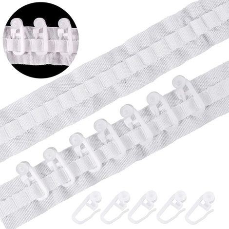 Ruban pour rideaux, accessoire de rideau, ruban à volants réutilisable, ensemble de cordons de serrage pour tête de rideau plissée