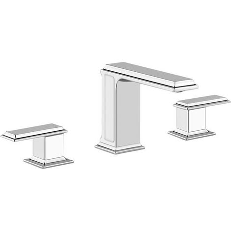 Gessi Eleganza, mélangeur lavabo 3 trous, tuyau flexible 3/8,