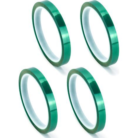 Rollen Thermosublimationsband, 10 mm x 33 m, Hochtemperaturklebeband für den elektronischen Druck (Grün)