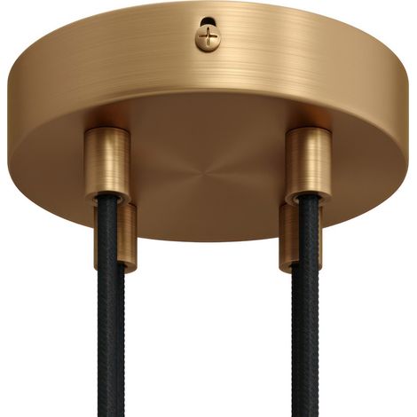 creative cables - Kit rosone cilindrico in Metallo a 4 Fori - Cilindrico, Bronzo Satinato