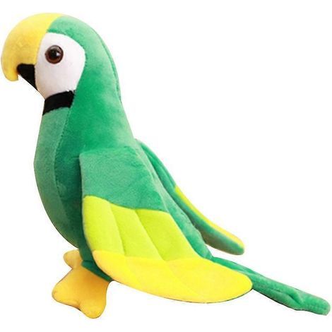 1 peluche perroquet, jouet en peluche, oiseau réaliste, décoration de fête pour enfants et filles-S (1/3)