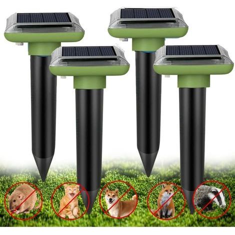 pair Lot de 4 répulsifs solaires anti-taupes à ultrasons - Répulsifs solaires Scaccia Talpa - Résultats rapides avec un rayon d'action extrême - Défense solaire - Également contre les campagnols (1/4)