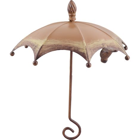 Mangeoire à oiseaux en fer suspendue en forme de parapluie, décoration de jardin extérieur (1/5)