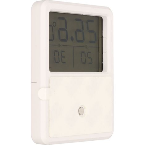 Thermomètre d'aquarium avec écran LCD, résistant aux hautes températures, bouton caché, capteur de température numérique blanc (1/5)