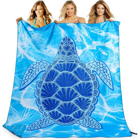 Toalla de playa de 90x180 cm, toalla grande de microfibra de secado rápido, toalla de baño resistente a la arena, manta de playa para mujer (1/5)