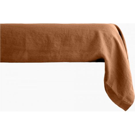 Taie de traversin en lin lavé - Sonate - 43 x 195 cm - Orange - Livraison gratuite