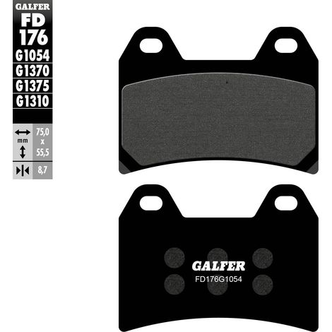 Pastillas de freno Galfer KH244 semimetálicas