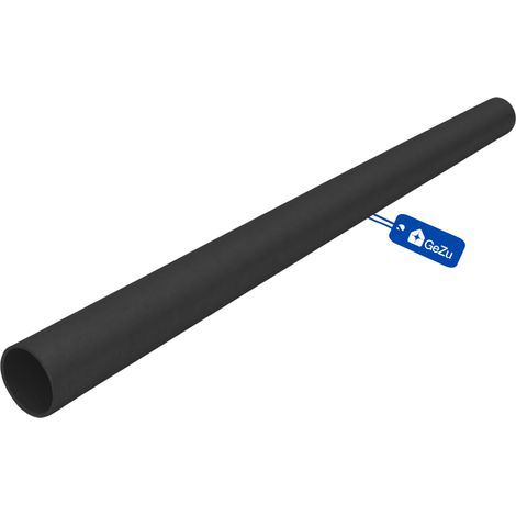 Lot de 12 Tubes en acier galvanisé à chaud Ø 42 mm x 2,5 mm x 500 mm – Revêtement en poudre noir – Tuyaux robustes pour colliers de serrage, rampes, cadres, meubles et construction – GeZu Impex