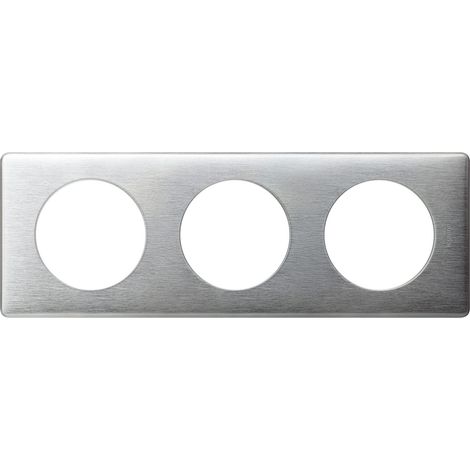 Legrand - Plaque Céliane - Métal Aluminium - 3 postes (1/5)