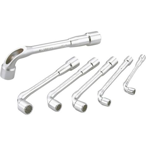 Set di 6 chiavi per tubi aperte 6/12 lati da 7 a 17 mm SAM - 93SDJ6