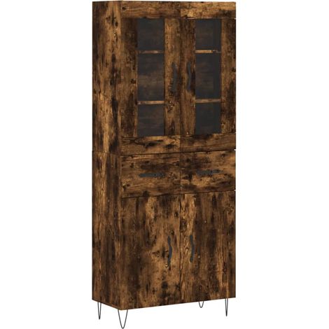 Maison Exclusive - Credenza Rovere Fumo  69,5x34x180 cm in Legno Multistrato