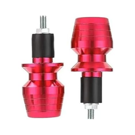 Terminali manubrio moto, 1 paio di terminali manubrio in lega di alluminio, accessori per la modifica dei terminali delle manopole del manubrio (rosso) - Crezuo