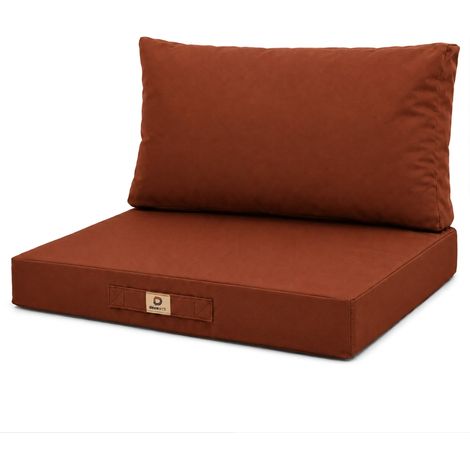 Coussins pour salon de jardin déhoussable 60x70cm Terracotta