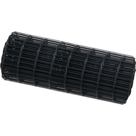 Clôture Euro 0,8 x 25 m Fer revêtu de PVC Gris vidaXL